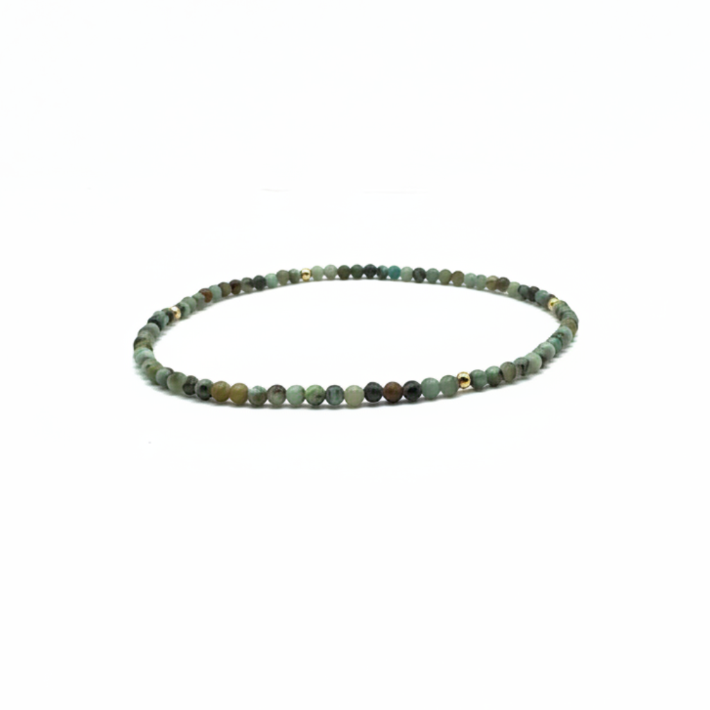 armband met afrikaans turkoois en goldfilled kraaltjes