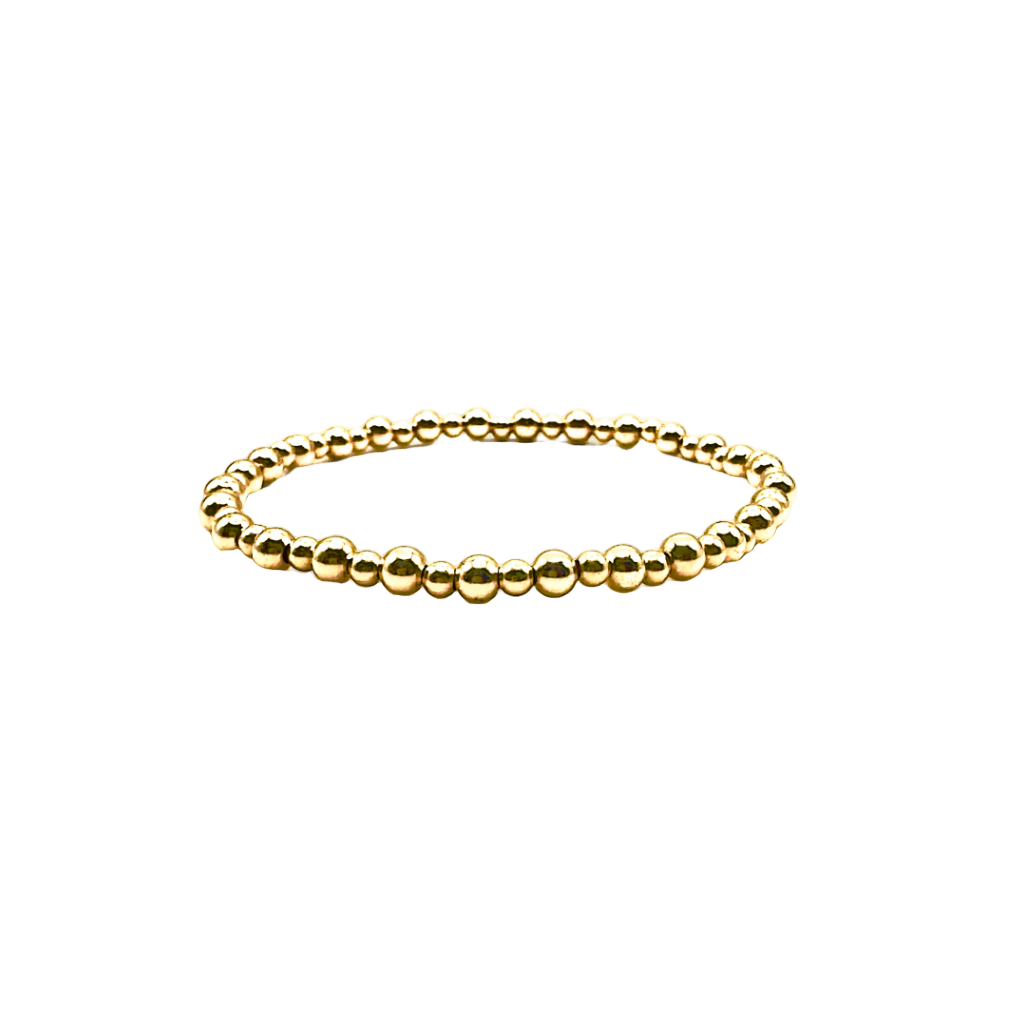 armband basic goldfilled 3 en 4mm kralen