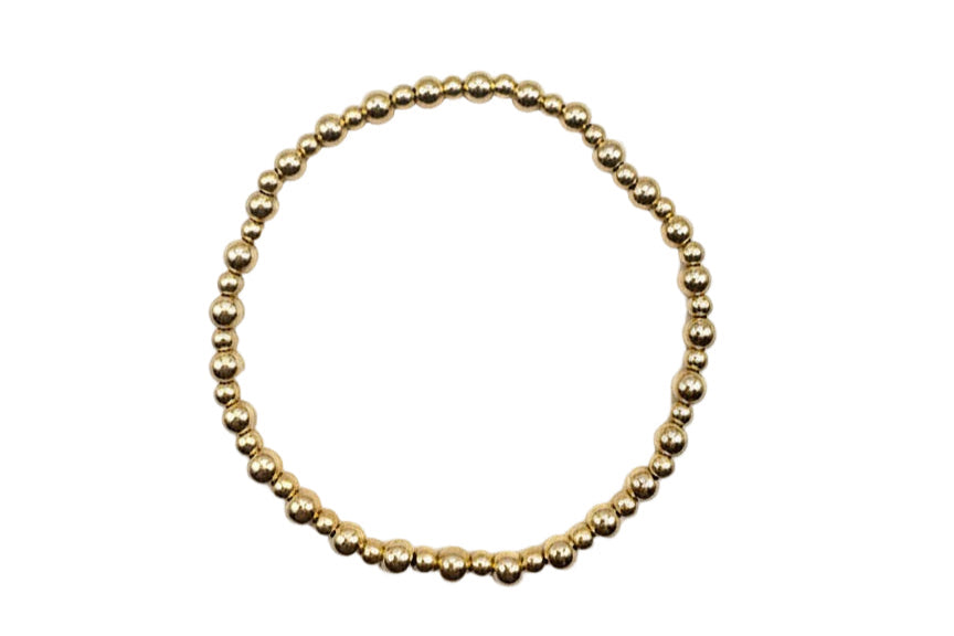 armband basic goldfilled 3 en 4mm kralen