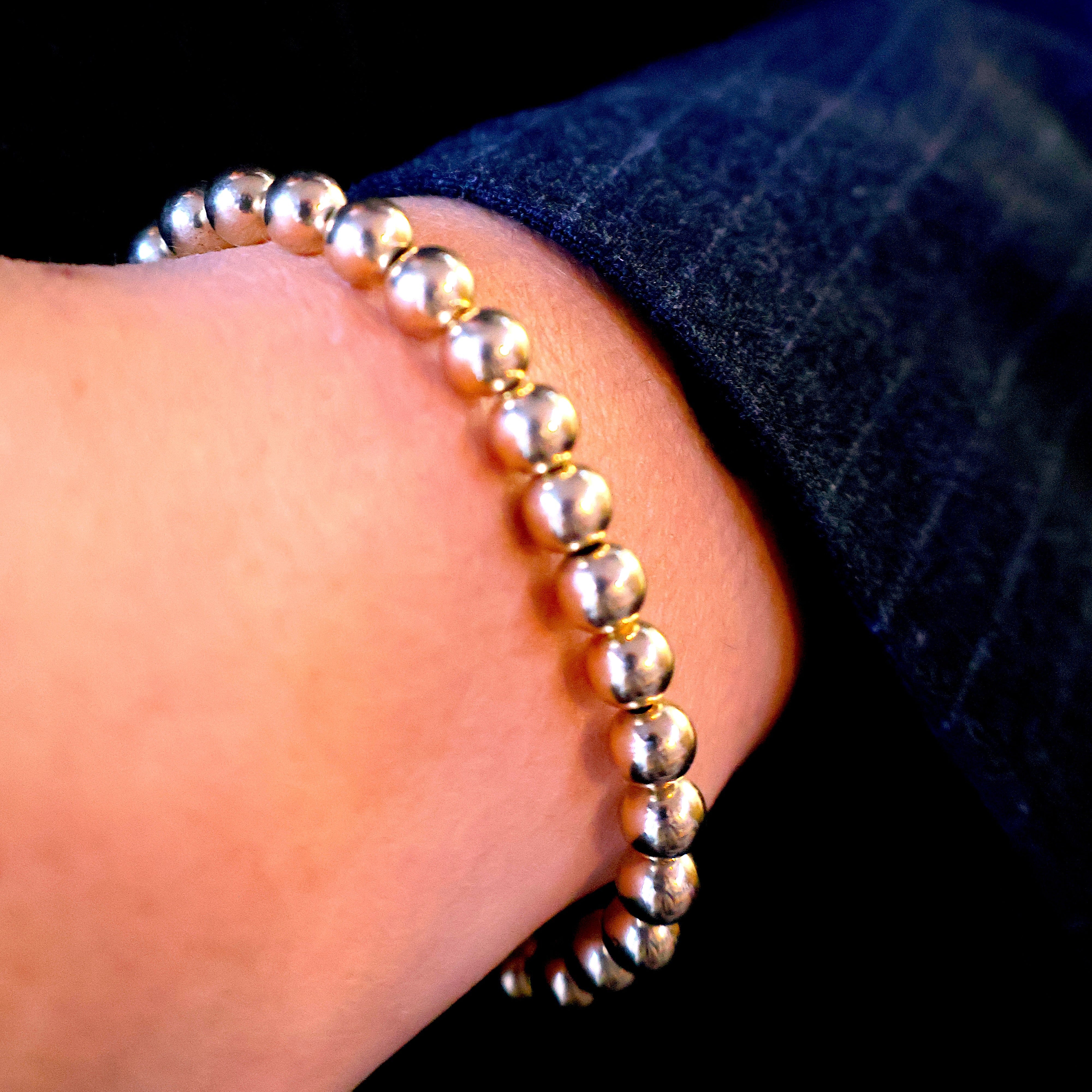 basic armband van goldfilled 6mm kralen