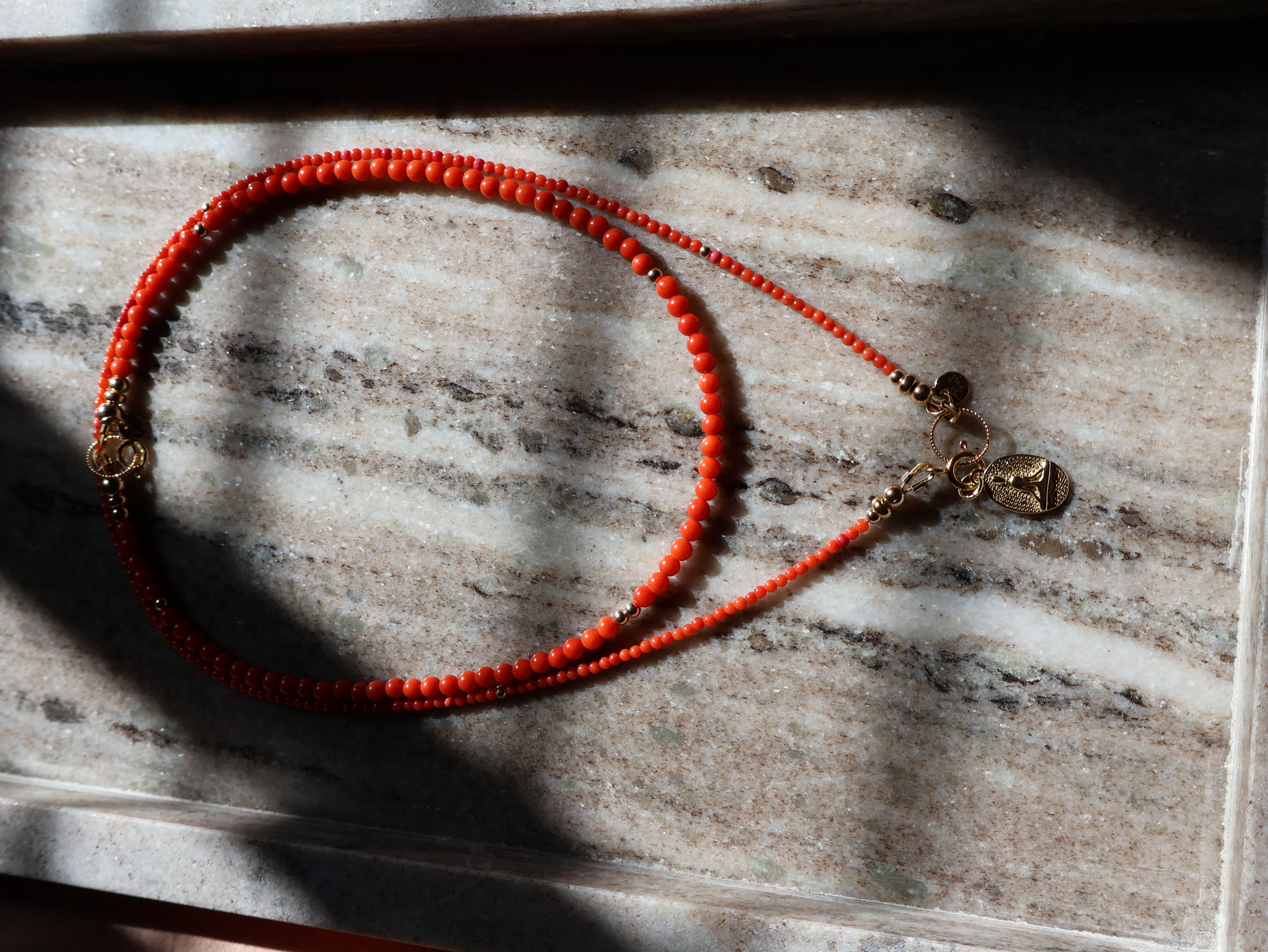 koraal 3mm met goldfilled