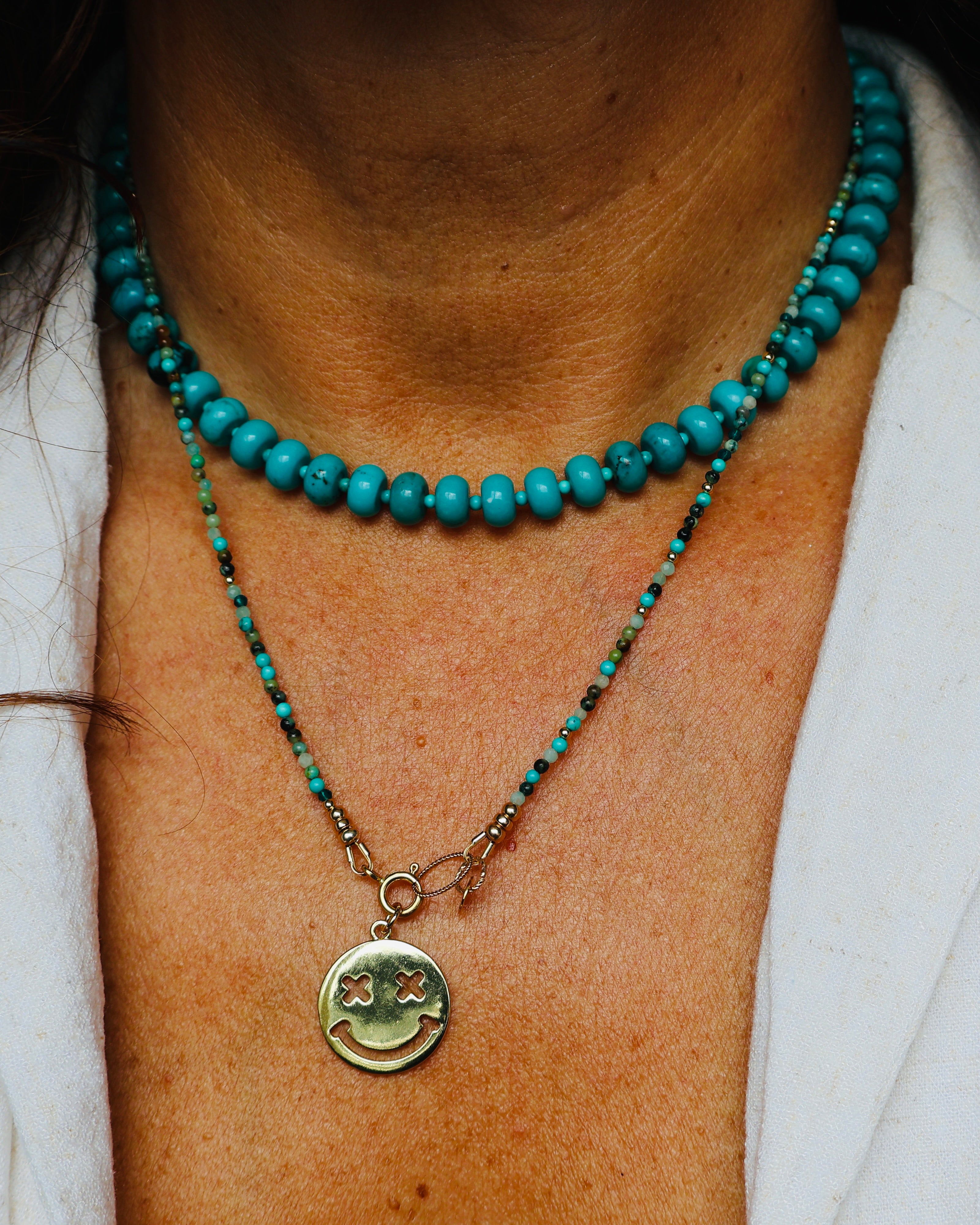turquoise howliet & goldfilled
