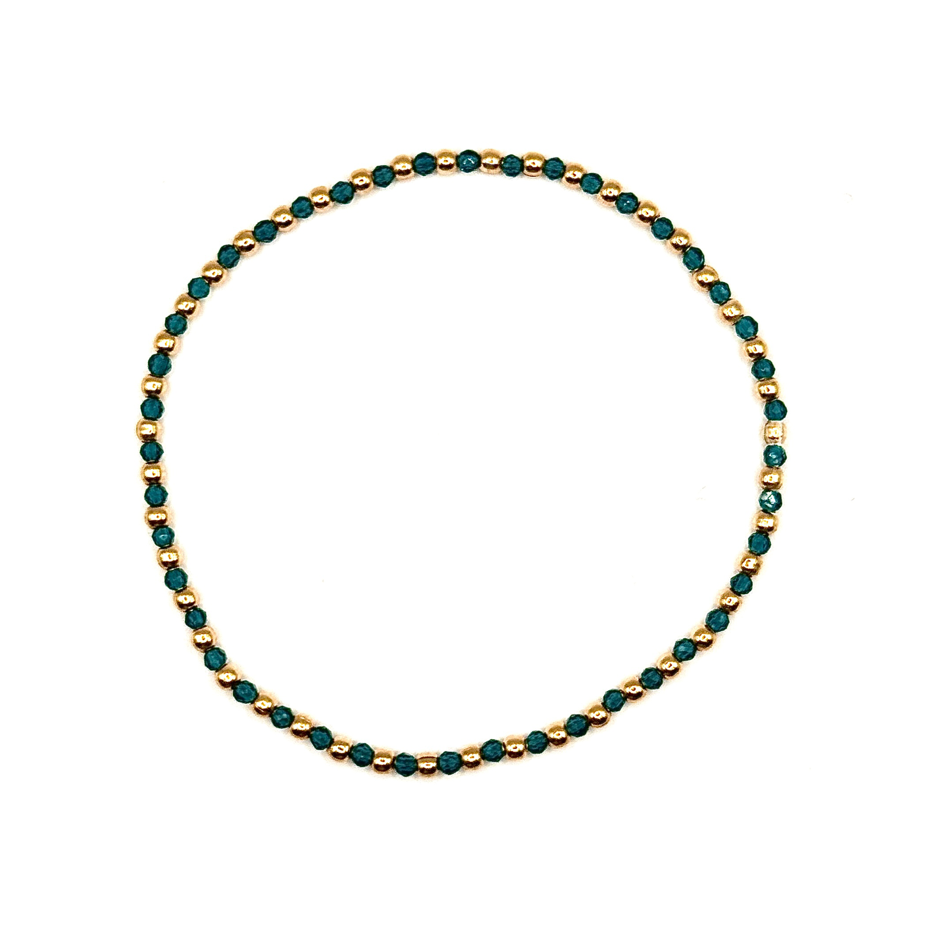 blauwe spinel & goldfilled