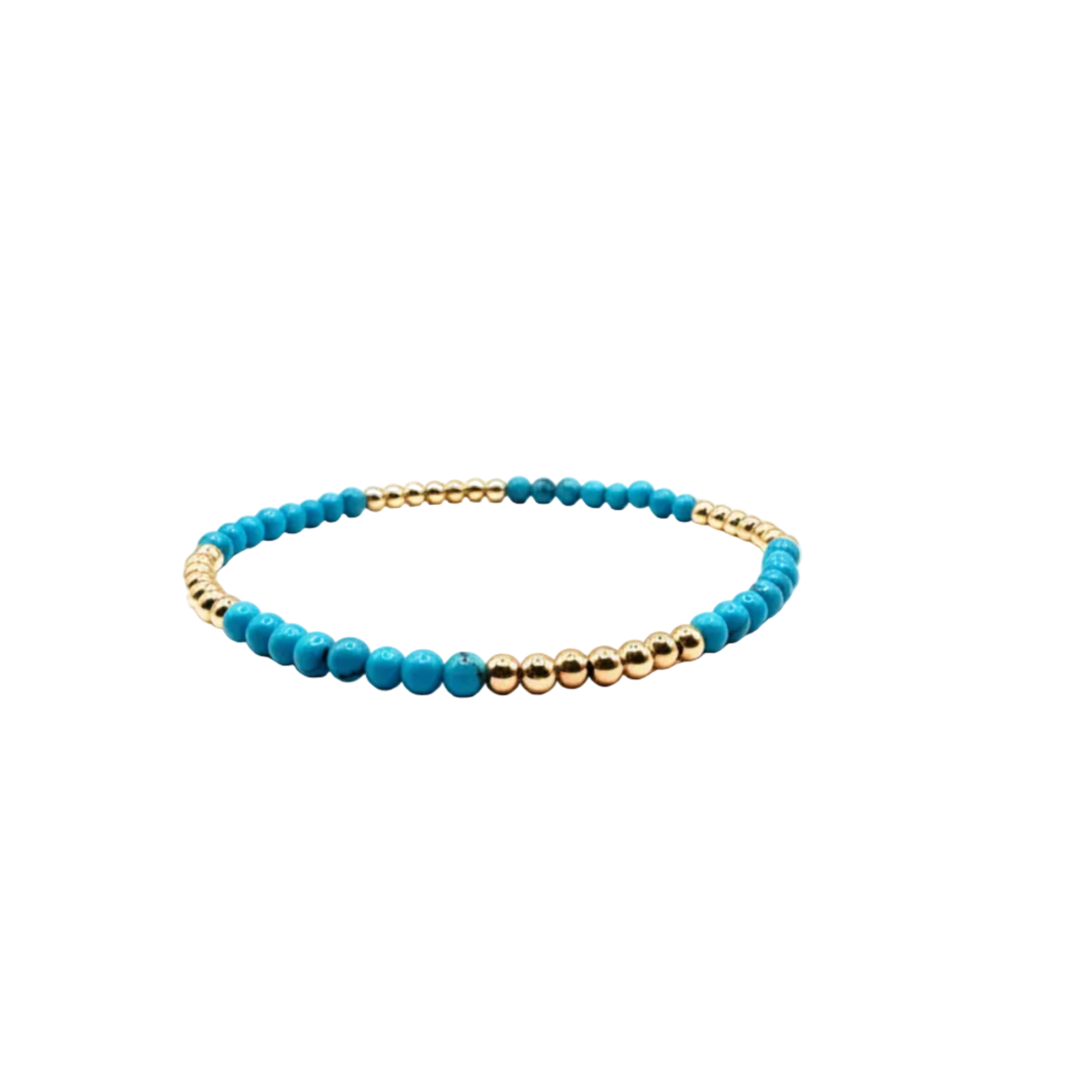 armband van turkoois en goldfilled kralen