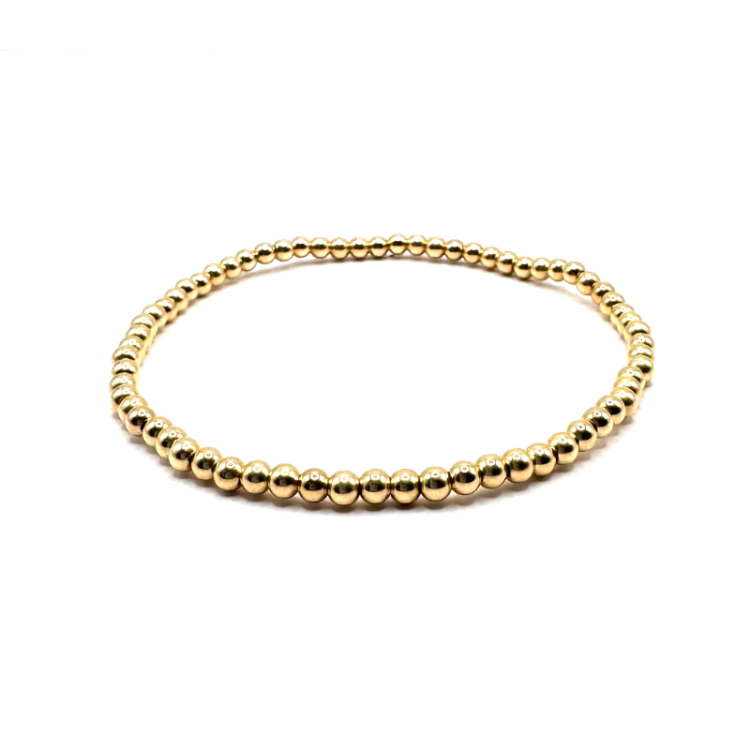 basic armband van goldfilled 3mm kralen