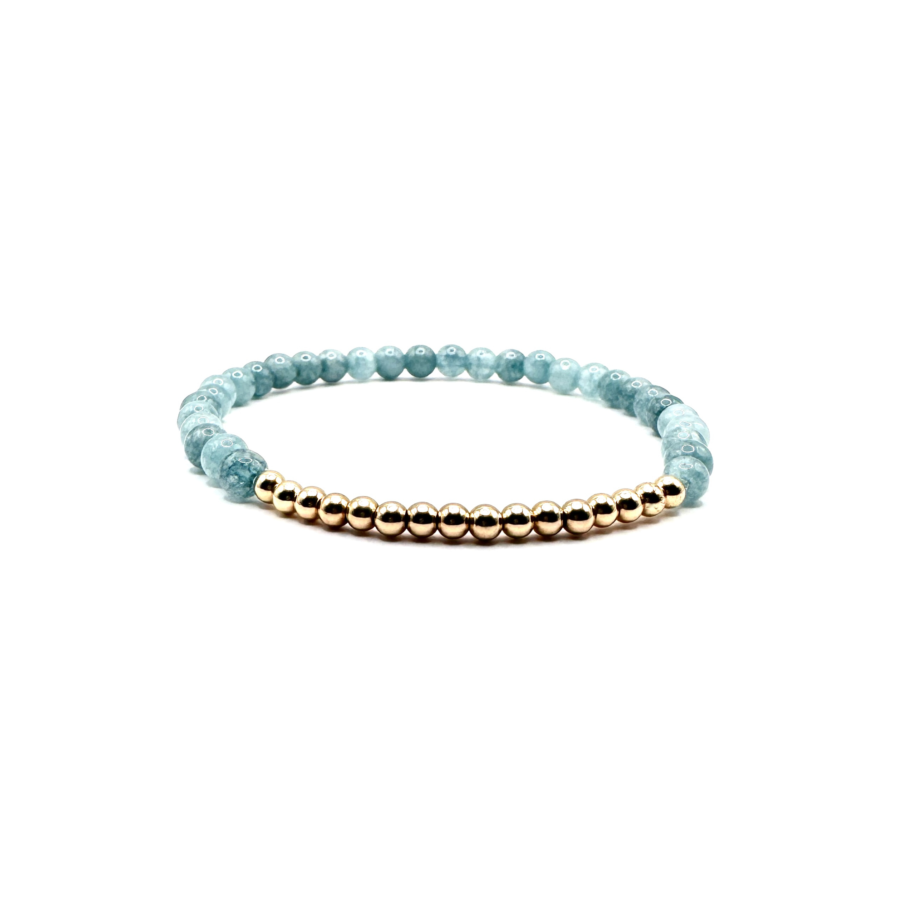 lichtblauw chalcedoon &  goldfilled
