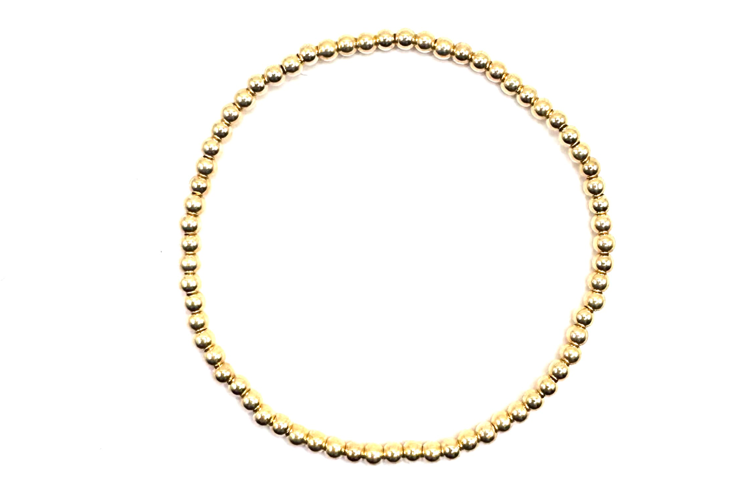 basic armband van goldfilled 3mm kralen