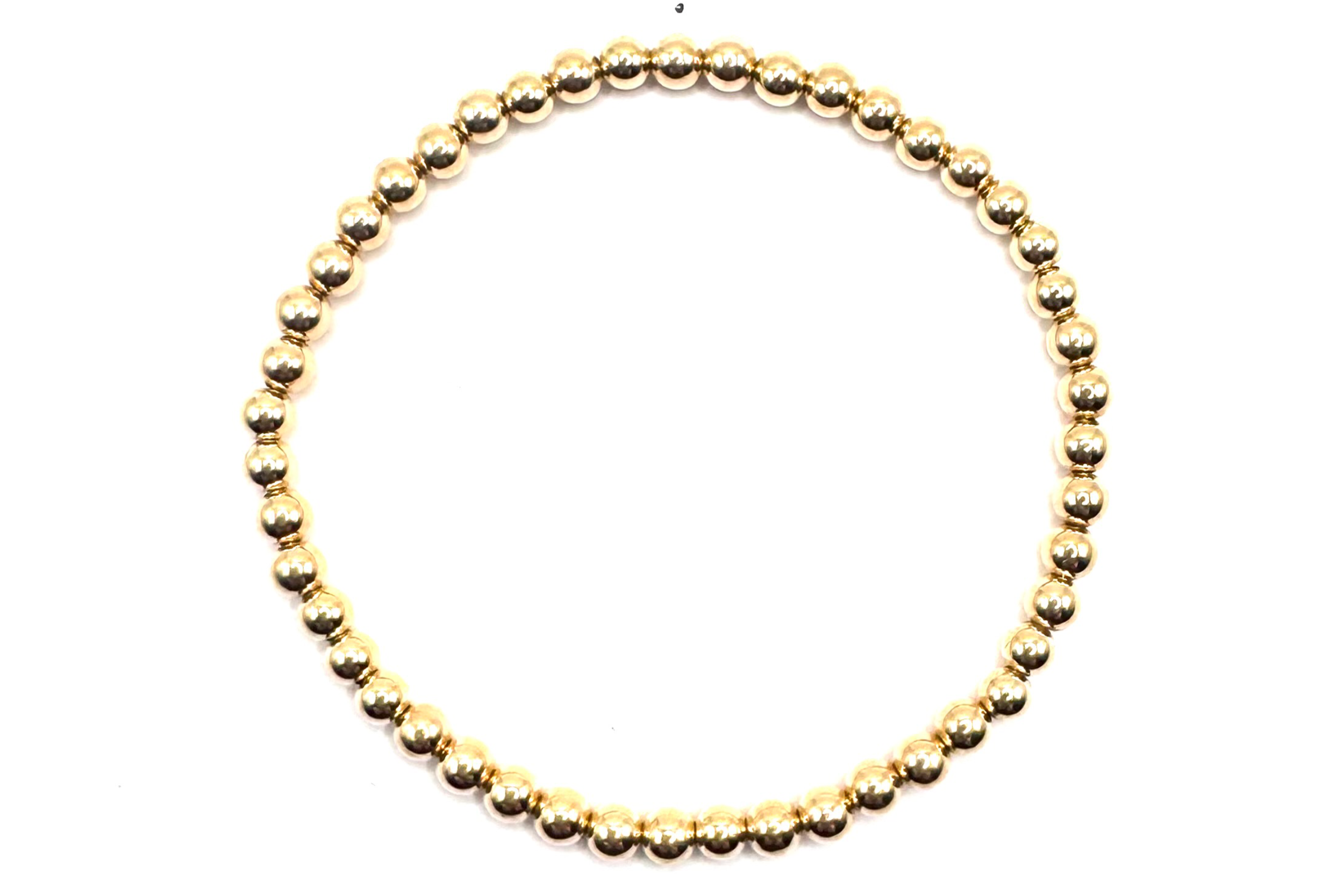 basic armband  van  goldfilled 4mm kralen