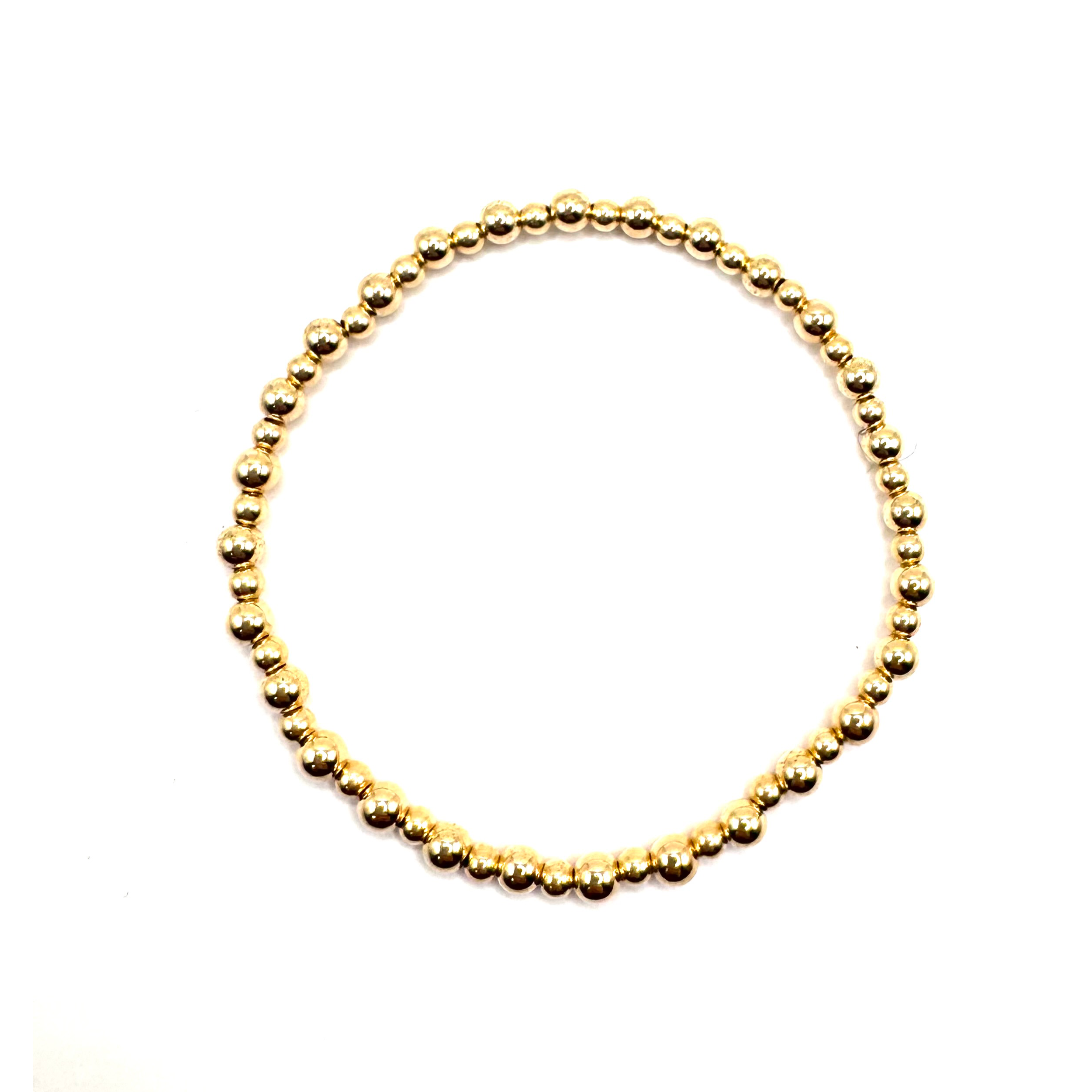 basic armband  goldfilled 4 en 5mm kralen