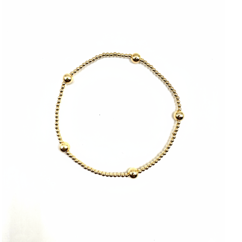 basic armband goldfilled 2 en 5mm kralen