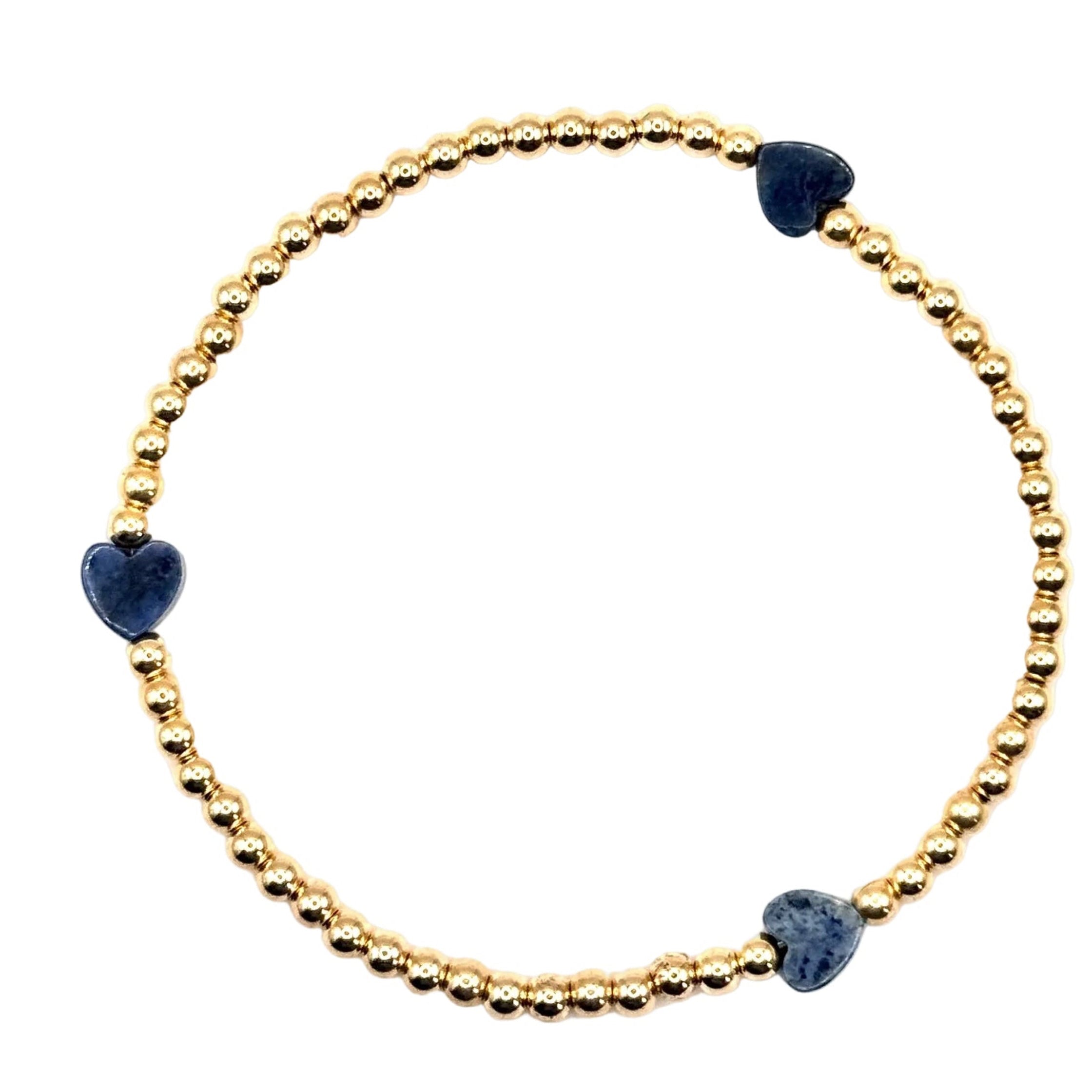 goldfilled & blauwe hartjes