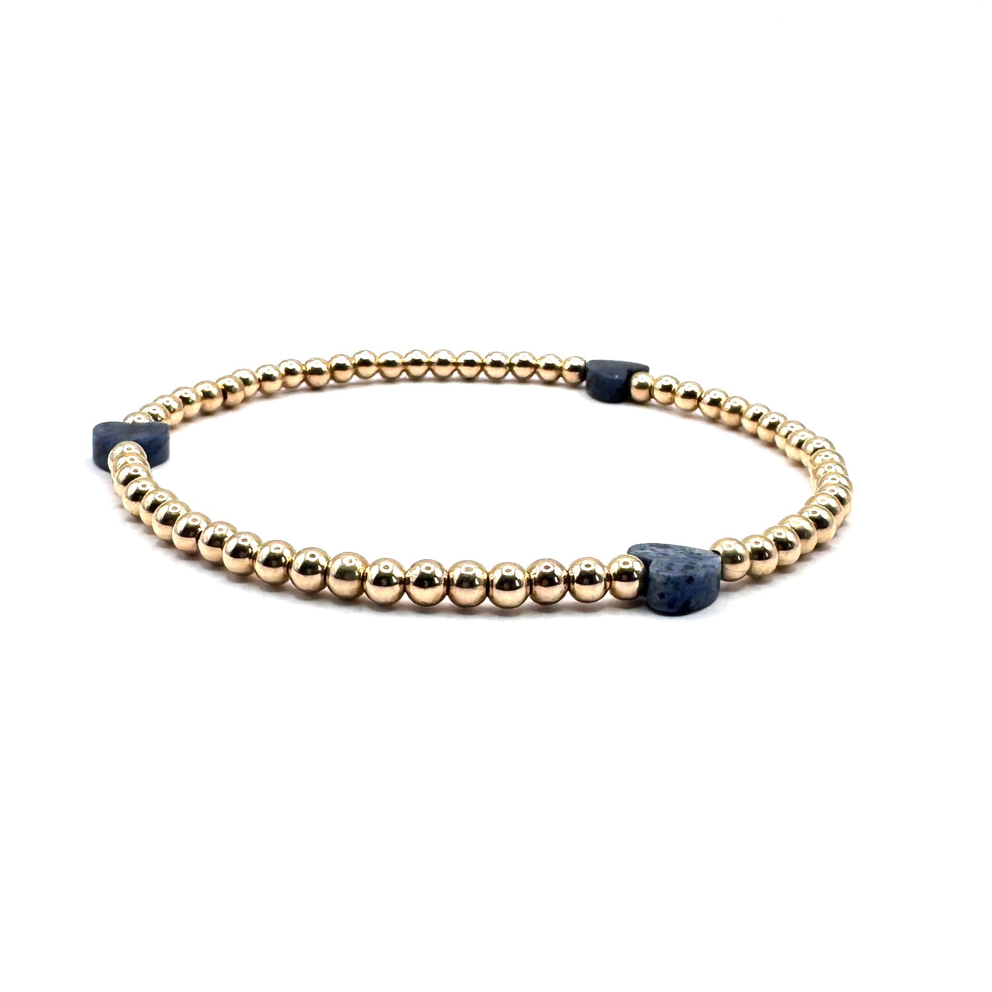 goldfilled & blauwe hartjes