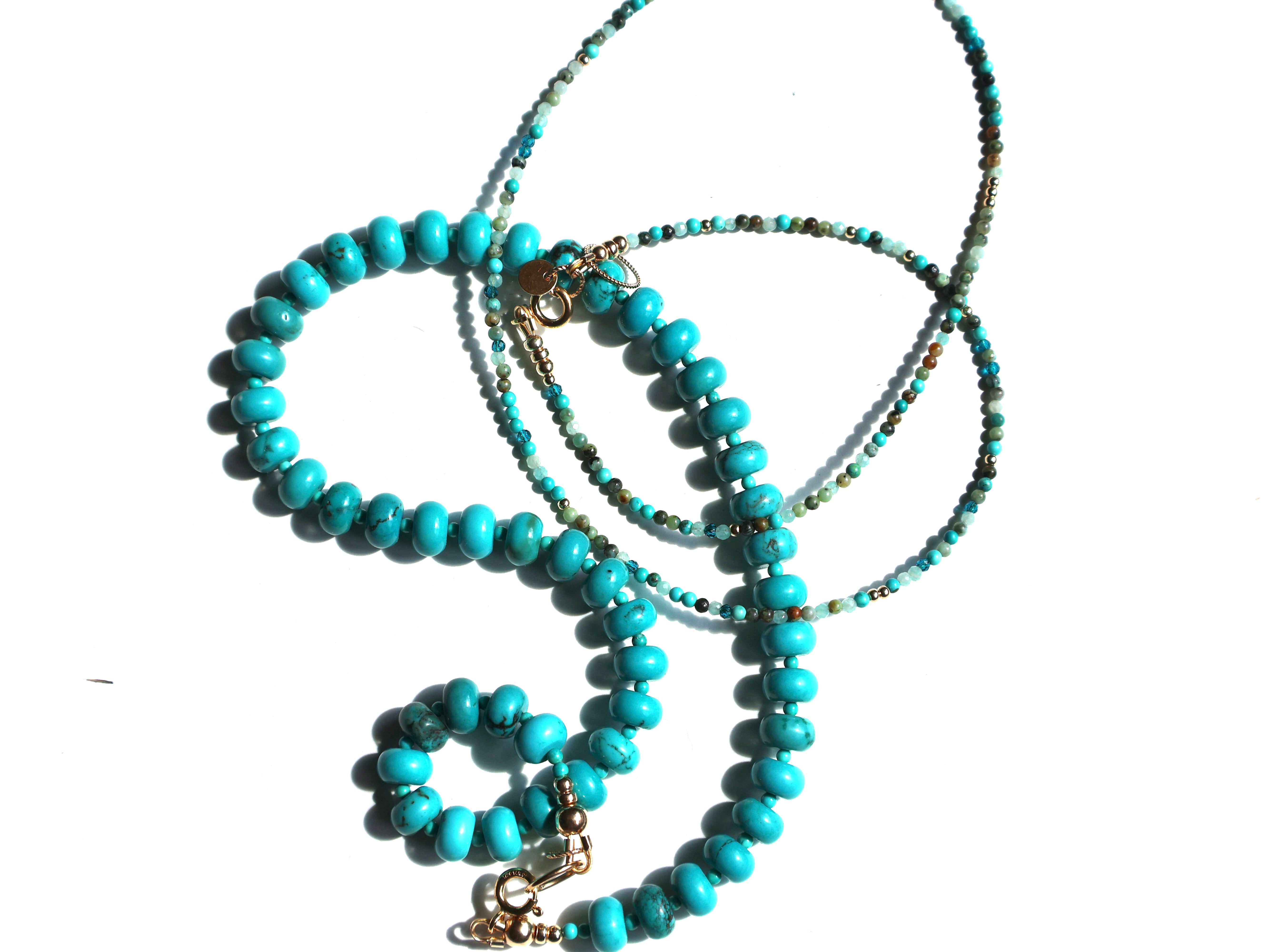 turquoise howliet & goldfilled