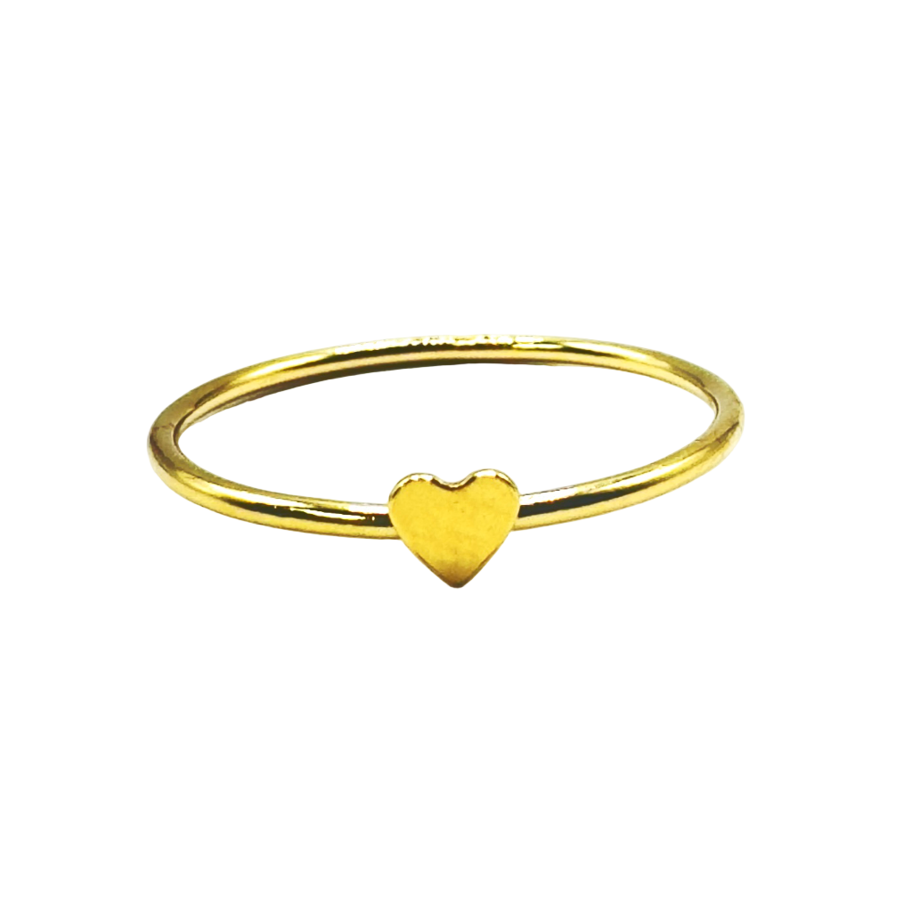 Ring met hartje van goldfilled