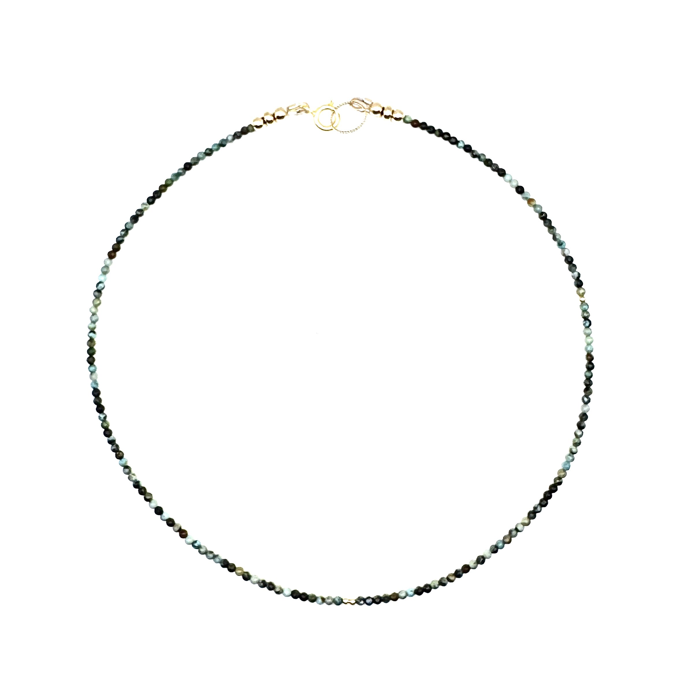 ketting van afrikaans turkoois met goldfilled kralen