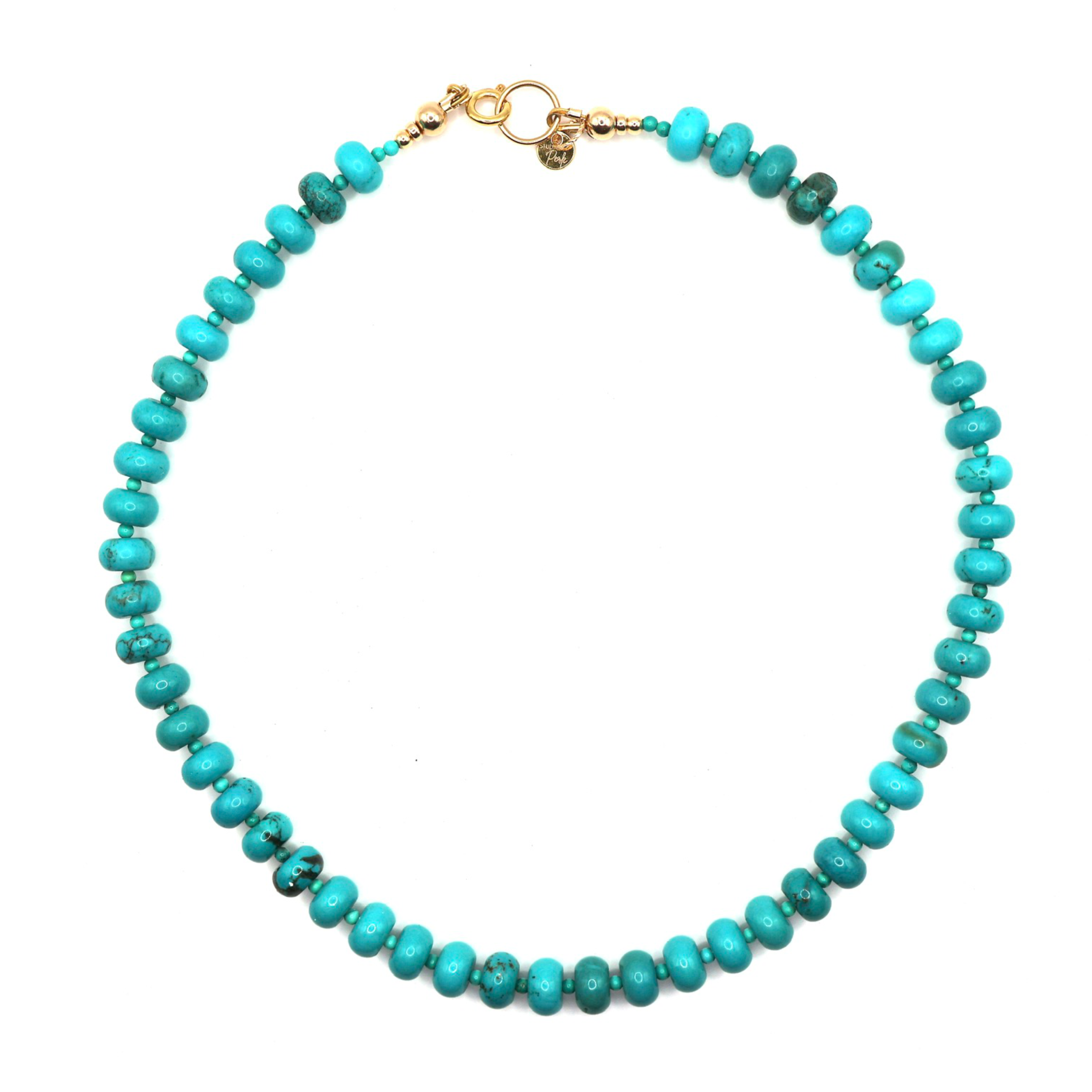 turquoise howliet & goldfilled